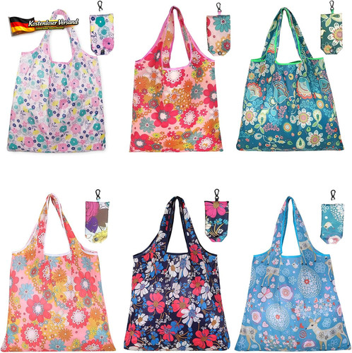 Faltbare einkaufstaschen set - set, 6