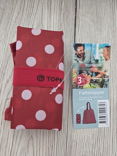 Faltbarer shopper rot - faltbarer, weiß
